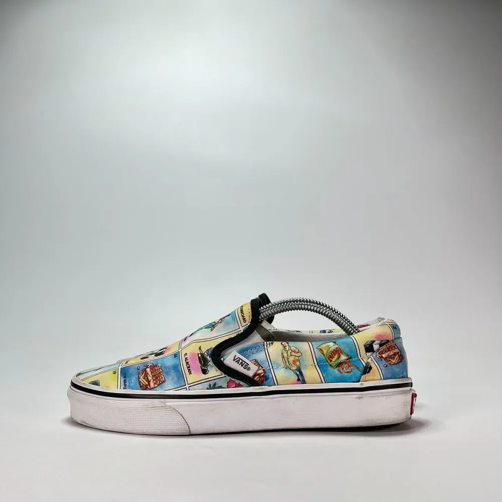 Vans Classic Los Vans Lotería Multicolor Slip On Skate Shoes 721356 Women's Sz 7
